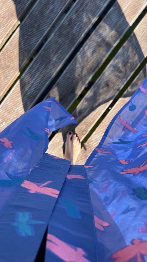 ELEGANT SILK KIMONO 'DRAGONFLY' 100% SILK