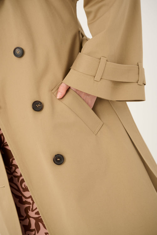 'AURORE' BEIGE TRENCH COAT WITH WIDE SLEEVES