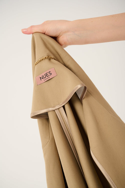 'AURORE' BEIGE TRENCH COAT WITH WIDE SLEEVES