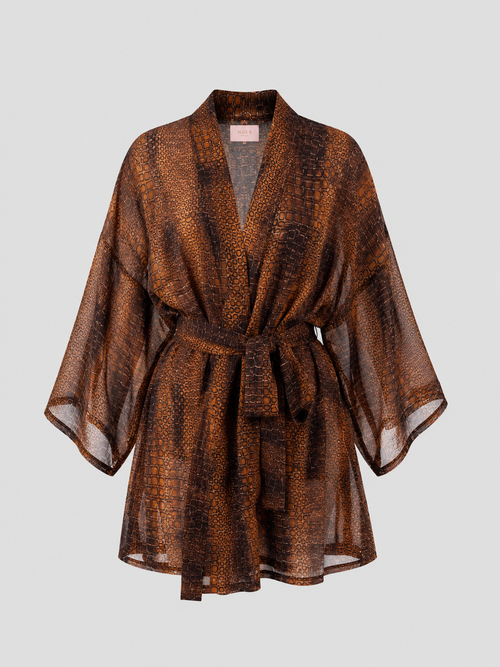 100% JEDWABNE KIMONO PLAŻOWE 'LET'S GO TO KENYA'