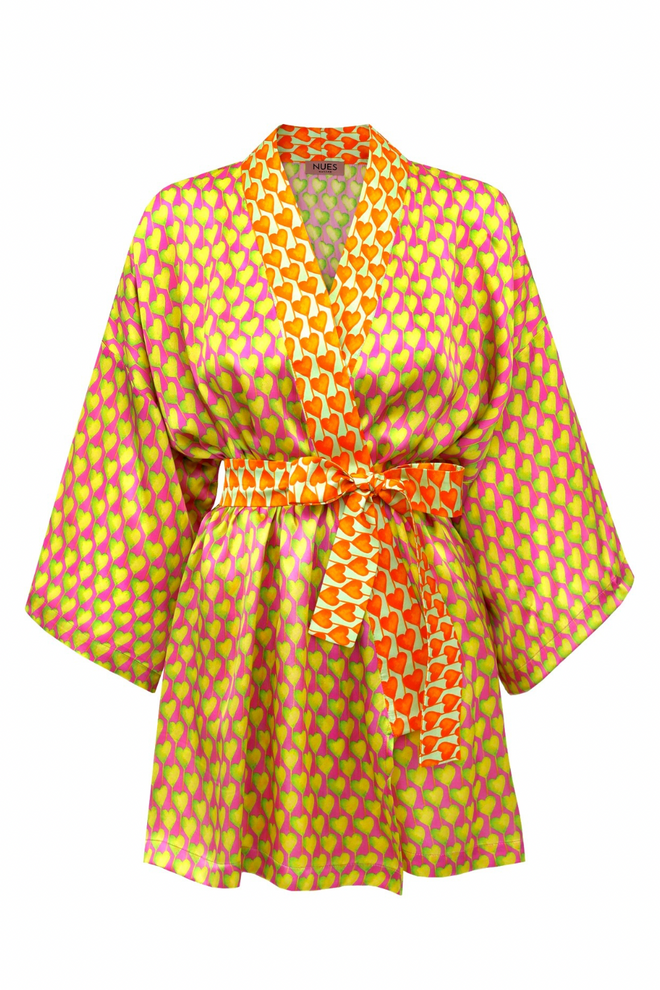 'L'AMOUR' SILK KIMONO