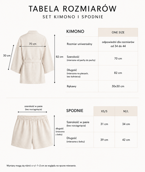 SET KIMONO I SZORTY ZE 100% JEDWABIU W ŻAKARDOWY, KWIATOWY WZÓR — ‚SUMI’
