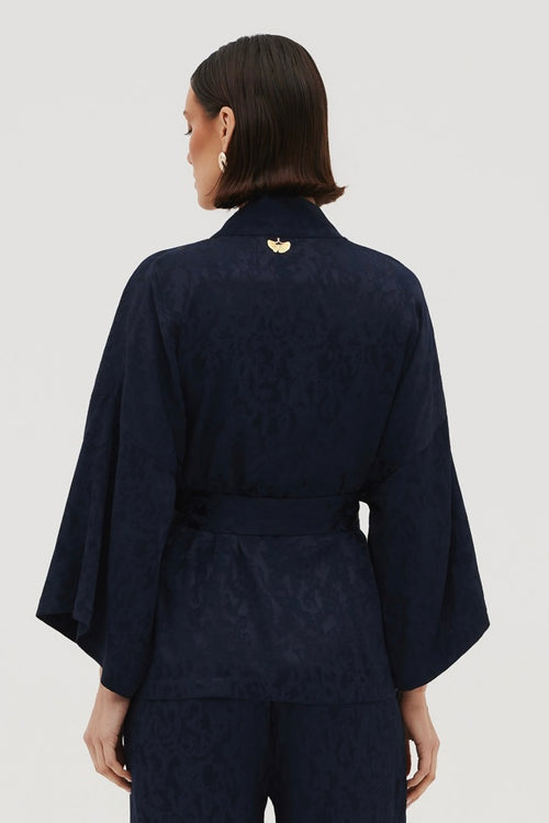 KRÓTKIE KIMONO Z WISKOZY — ‘MINUIT’