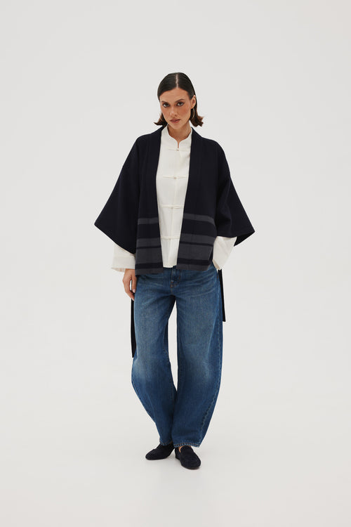 KRÓTKIE KIMONO ZE 100% KASZMIRU — ‘ALLURE’