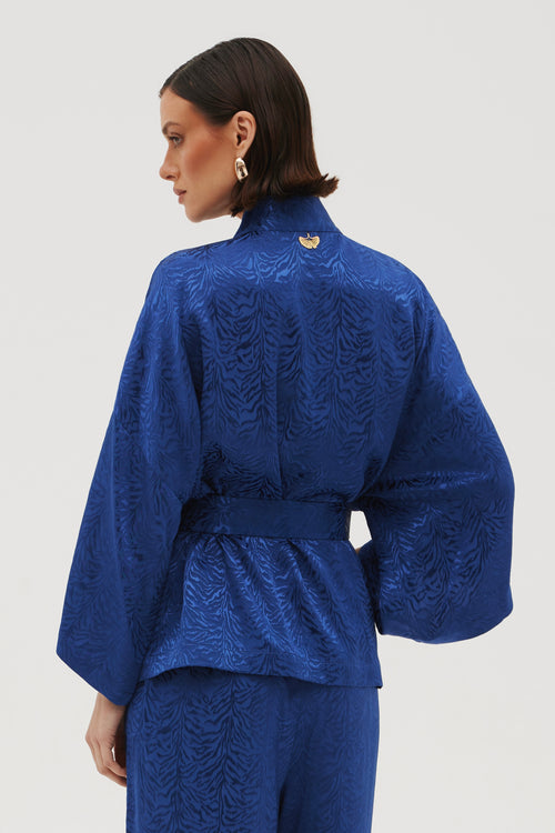KRÓTKIE KIMONO Z WISKOZY — ‘INDIGO’