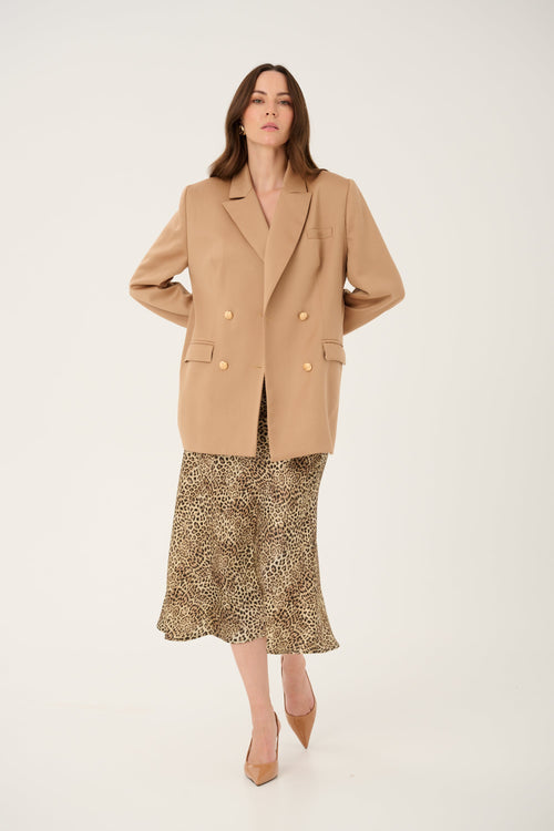 'FELINA' ANIMAL PRINT VISCOSE SKIRT