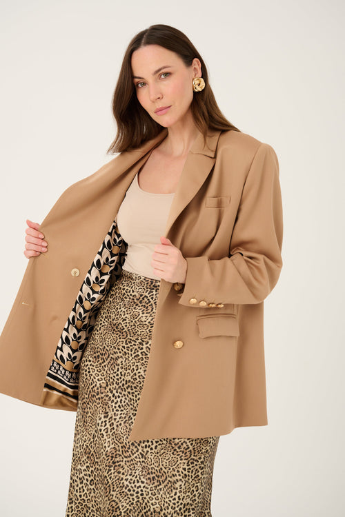 'FELINA' ANIMAL PRINT VISCOSE SKIRT