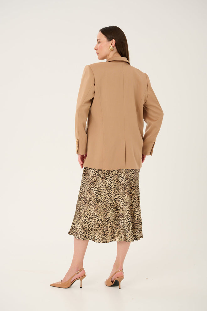 'FELINA' ANIMAL PRINT VISCOSE SKIRT