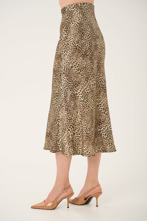 'FELINA' ANIMAL PRINT VISCOSE SKIRT