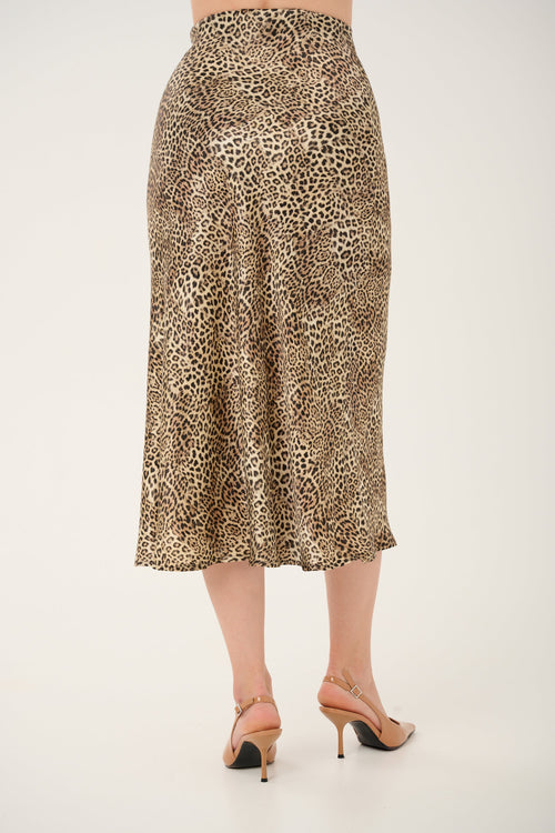 'FELINA' ANIMAL PRINT VISCOSE SKIRT