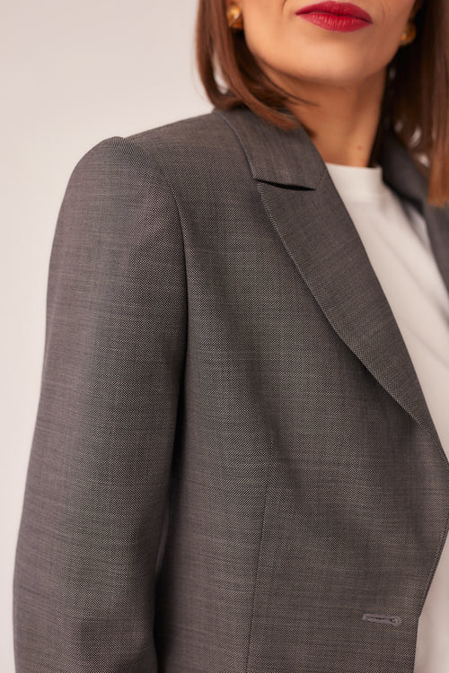 WOOL JACKET WITH SILK LINING "SANDRA"