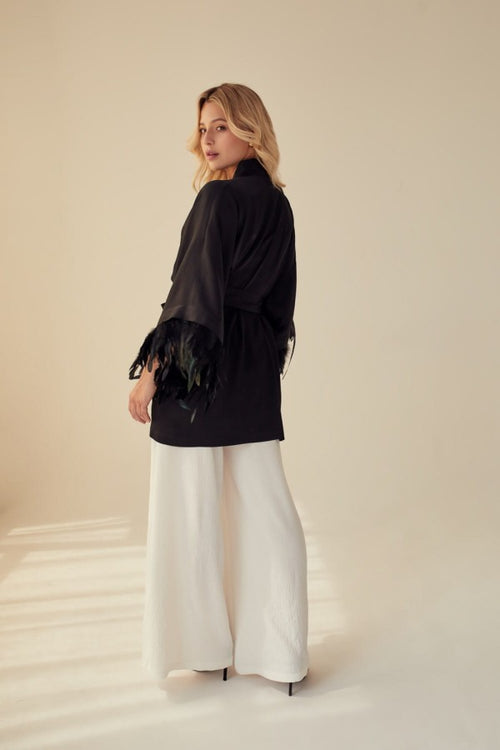 'BLACK SWAN SHORT' SHORT KIMONO