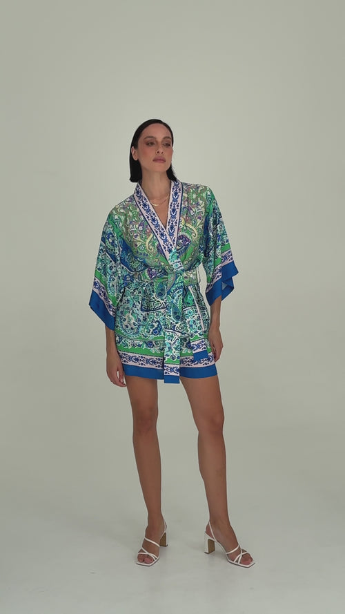 SET KIMONO I SPODNIE Z WŁOSKIEJ WISKOZY — ‘OIA’